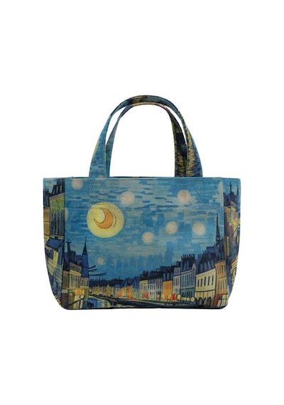 Dogo Kadın Vegan Çok Renkli Medium Tote Bag - Sea Sparkles Tasarım Çok Renkli