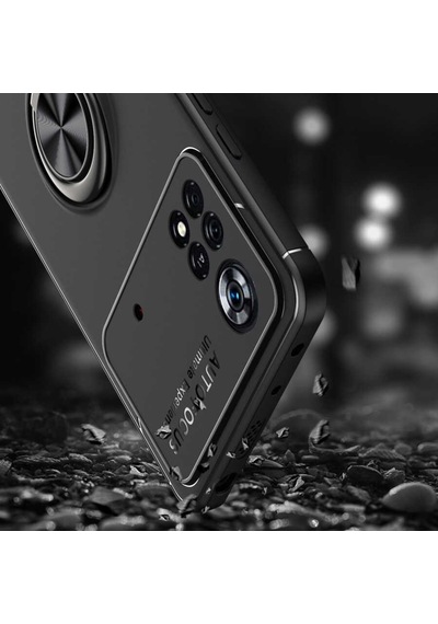 Xiaomi Poco M4 Pro 4G Kılıf Yüzüklü Magnetli Ravel Case Kapak