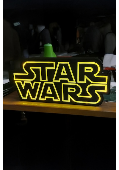 Gri Renkli Star Wars Temalı Dekoratif Led Aydınlatma Çok Renkli