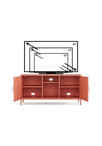 Tv Ünitesi, Tv Dolabı,2 Kapaklı, Açık Raflı 130,50 X 40 X 64,50 Cm Ral 3022 Somon Tv Ünitesi, Tv Dolabı,2 Kapaklı, Açık Raflı 130,50 X 40 X 64,50 Cm Ral 3022 Somon