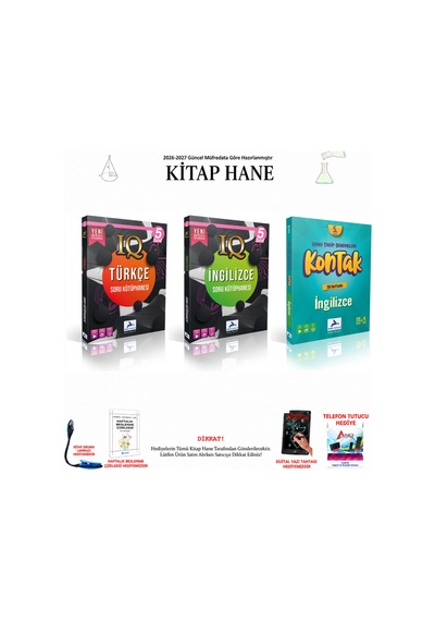 Paraf 5. Sınıf İngilizce, Türkçe Kontak Iq Deneme 3 Kitap Seti