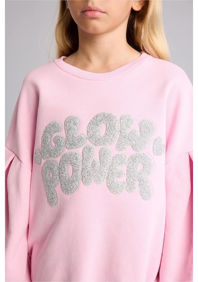 Defacto Bisiklet Yaka Baskılı Balon Kol Sweatshirt Kız Çocuk I5291a826wnpn441 Pembe-pn441