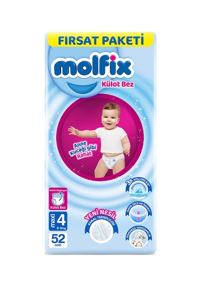 Molfix Külot Bez Fırsat Paketi 4 Numara 9-14 Kg 52'li - 7 Adet Tarı