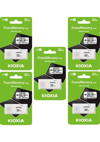 Kioxia Transmemory 32 Gb U202 Usb 2.0 Flash Bellek 5 Adet