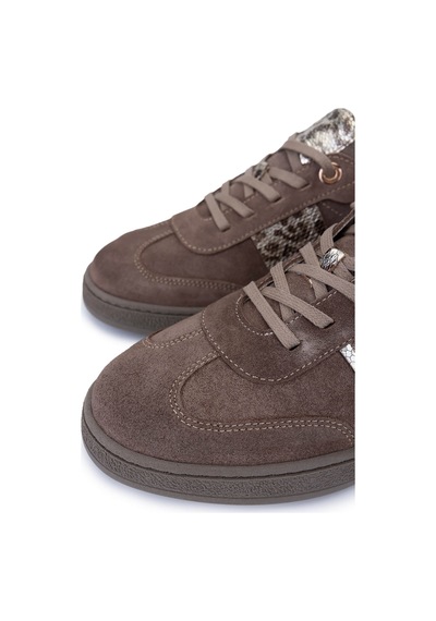 Tamer Tanca Kadın Hakiki Deri Kahverengi Sneakers & Spor Ayakkabı 849 210702 Bn Ayk Sk25-26 Sugero Suet/altın Yln Kahverengi