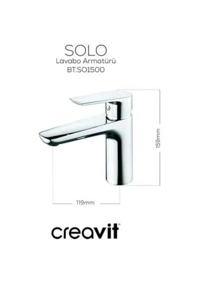 Krom Malzemeden Üretilmiş Lavabo Bataryası, Modern Stil 12 Izgara
