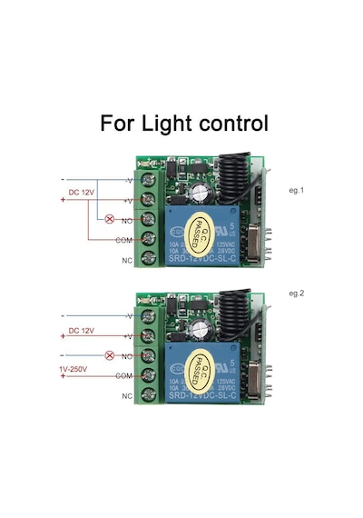 Dc 12 V Tek Kanallı Röle Modülü Evrensel Olmayan Anahtar Rf Röle Alıcı+1 Uzaktan Kumanda