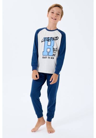 Rolypoly Erkek Çocuk Beyaz Pijama Takım Rp3745-c-v1
