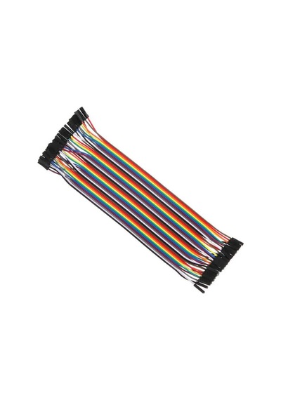 20cm 40 Pin Dişi Dişi Dupont Kablo Ayrılabilir 2.54mm 10 Renk Breadboard Atlama Kablosu Jumper