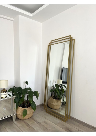 Effe Gold Metal 3 Çerçeveli 180x80 Cm Dekor Ayna