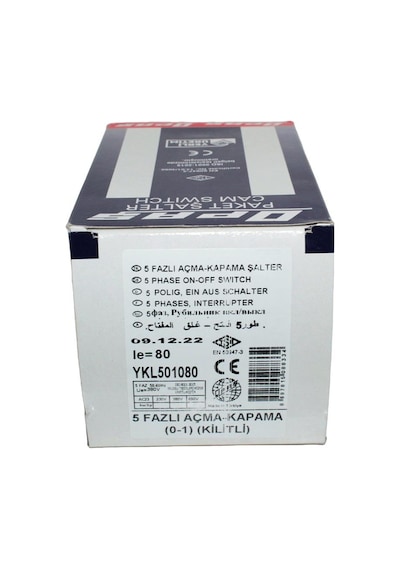 OPAŞ 5X80A 0-1 Kilitli Şalter