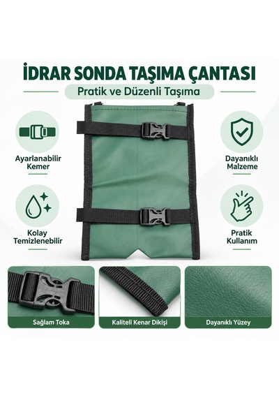 Idrar Ve Drenaj Torbası Taşıma Çantası Ayarlanabilir Kemerli, Su Geçirmez, Bacağa Sabitlenen Model