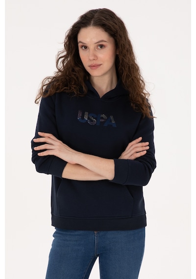 U.S. Polo Assn. Kadın Lacivert Kapüşonlu Basic Sweatshirt 50307711-VR033