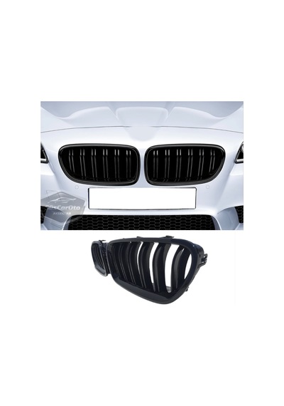 Bmw 5 Serisi F10 2010-2017 Uyumlu Ön Panjur Böbrek M5 Görünüm Izgara Çift Çizgi İthal Piano Black 1.sınıf Sağ Sol Takım