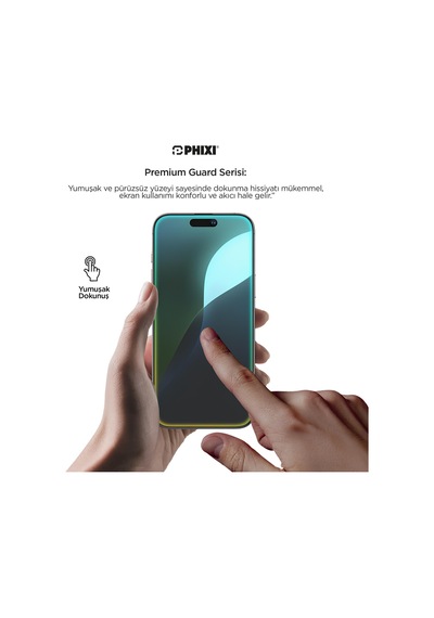 Phixi Premium Guard Parlak Cam Ekran Koruyucu Apple Uyumlu iPhone 12 Pro Max Antistatik, Su Tutmaz, Tam Kaplama