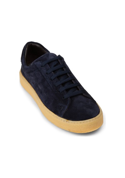 Deery Erkek Hakiki Deri Lacivert Sneaker Ayakkabı - 02018mlcvc03