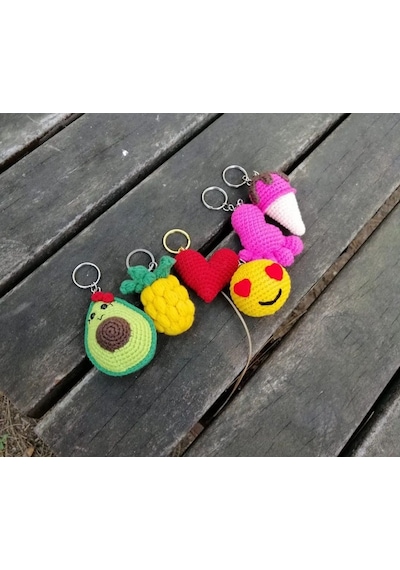 AVOKADO Amigurumi anahtarlik