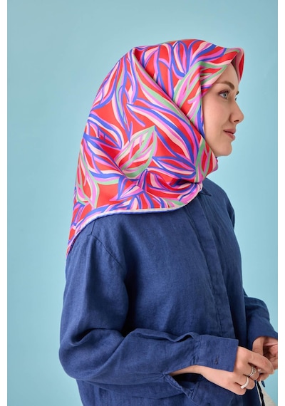 Silk Home Twill İpek Eşarp 11472-04 Narçiçeği, Pembe, Yeşil, Saks, Pudra