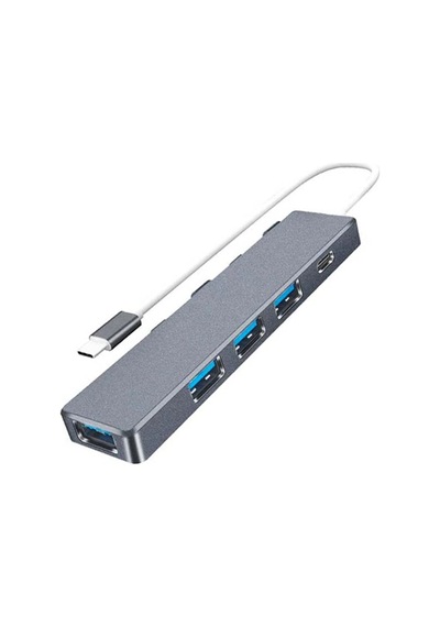 Ally Ads-301c 5 İn 1 Type C Dönüştürücü 4 Usb Portlu Adaptör Hub Çoklayıcı- 5775