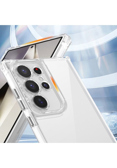 Samsung Uyumlu Galaxy S25 Ultra Kılıf Airbagli Takılabilir Askı Aparatlı Şeffaf Silikon Kapak