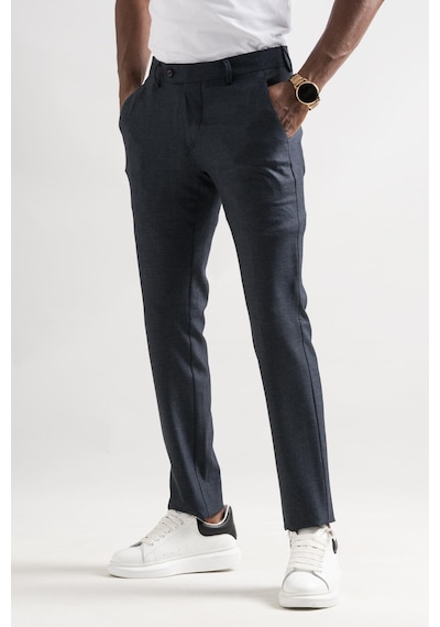 Ecer Slimfit Bitik Kareli Boru Paça Kışlık Erkek Kumaş Pantolon 001
