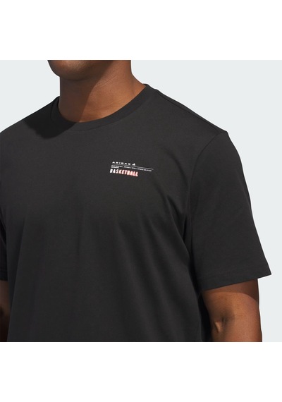 Black Adidas Erkek Basketbol T-shirt Sum Photo T Jı7121 Siyah