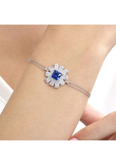 Effective Diamond Milano Rüyası Sentetik Safir Taşlı Gümüş Bileklik