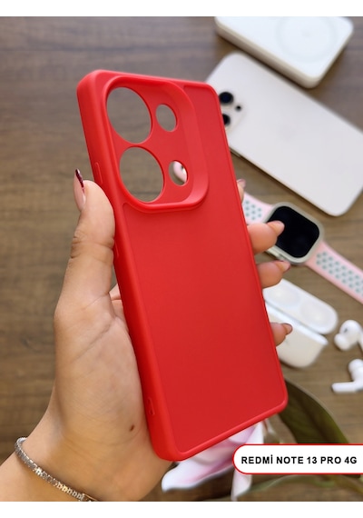 Redmi Note 13 Pro 4g Uyumlu Kamera Korumalı Darbeye Dayanıklı Renk Atmayan Keep Silikon Kılıf Kırmızı