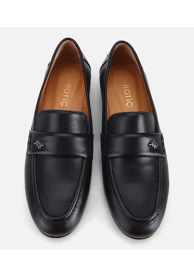 Hotiç Kadın Deri Siyah Yumuşak Dokulu Klasik Loafer