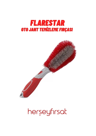 Flarestar-oto Jant Temizleme Fırçası-kırmızı