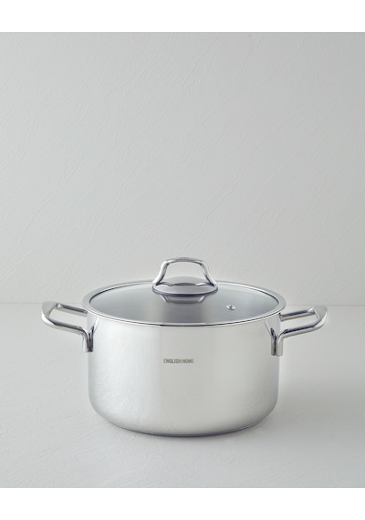 English Home Glow Çelik Derin Tencere 24x14 Cm Silver Silver