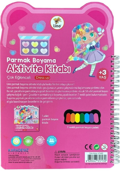 Lino Parmak Boyama Aktivite Kitabı Dress Up Lp-602 Çok Renkli