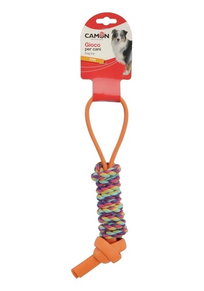 Tpr Malzemeli İp Saplı Eğitici Köpek Oyuncağı - Dayanıklı Isırma Ve Çekiştirme Halatı 31cm