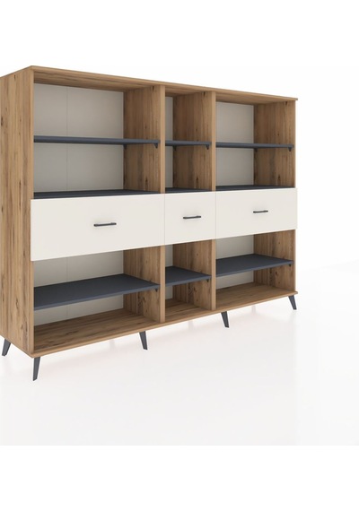 Hyperion Dolap 9 Raflı 3 Çekmeceli 220x44x163 Çam-antrasit/aytaş Çam-antrasit/aytaşı Hyperion Dolap 9 Raflı 3 Çekmeceli 220x44x163 Çam-antrasit/aytaş Çam-antrasit/aytaşı