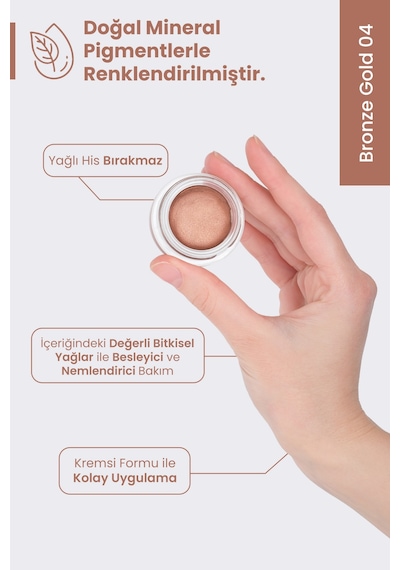 Bade Natural Krem Göz Farı 04 Bronze Gold