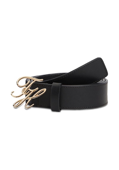 Tommy Hilfiger Th Kadın Script 3.0 Siyah Kemer-13687 Siyah