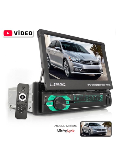 7'' İndash Teyp 4x45w Mirrorlink Bt Dual Usb Tf Aux Poke