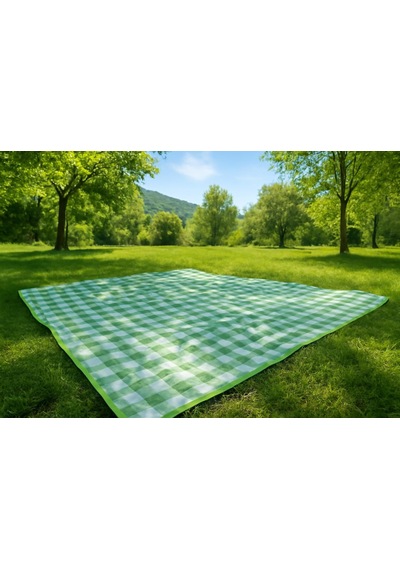 Pinterest Piknik Örtüsü 200x150 Cm Su Geçirmez Çift Katlı Kamp Ve Plaj Örtüsü Yeşil Çok Renkli