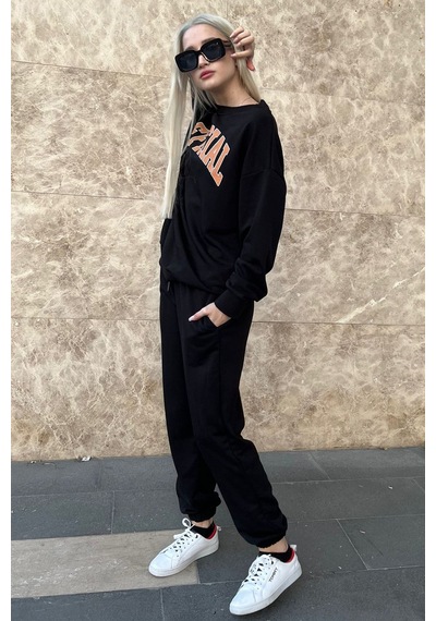 Madmext Mad Girls Siyah Eşofman Takım Mg944-siyah Siyah