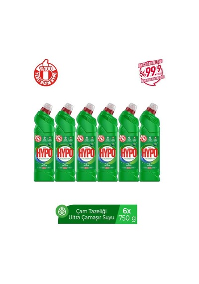 Ultra Kıvamlı Çamaşır Suyu Çam Kokulu 750 Gr X 6 Adet 6'lı Set