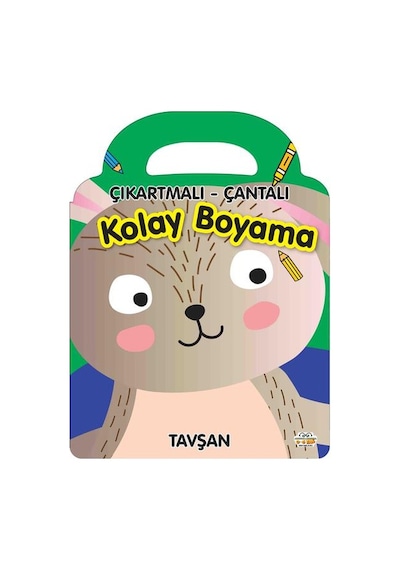 3-6 Yaşa Uygun Kolay Boyama Çıkartmalı Çantalı Set - 4 Kitap