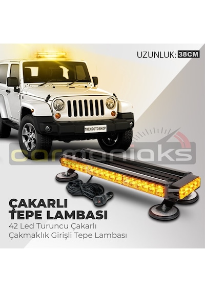 Acil Durum Ikaz Lambası Farklı Çakar Modlu 4 Way 4 Yönlü Turuncu (550791376)