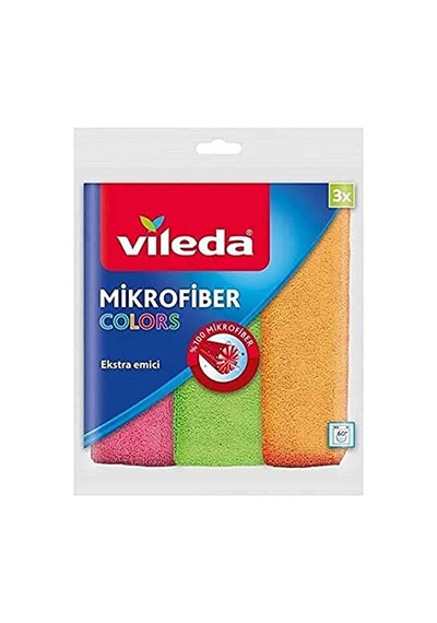 Vileda Mikrofiber Colors Bez, 3'lü Paket Açık Bej