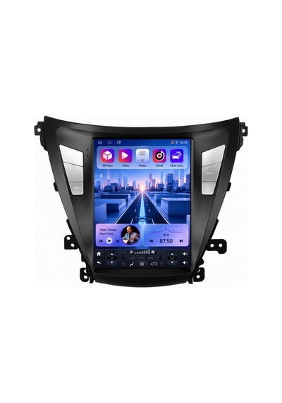Hyundai Elantra 2014-2015 Tesla Android Multimedya Carplay Android Auto 10gb Ram 256gb Pro 9.7''
