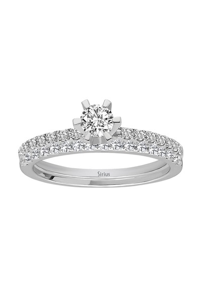 Sirius Toplam 0,53 Ct Pırlanta Tektaş Yüzük Ve Alyans 0807R0052
