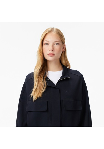 Nautica Kadın Siyah Oversize Sweatshirt Düz 57k614t Siyah