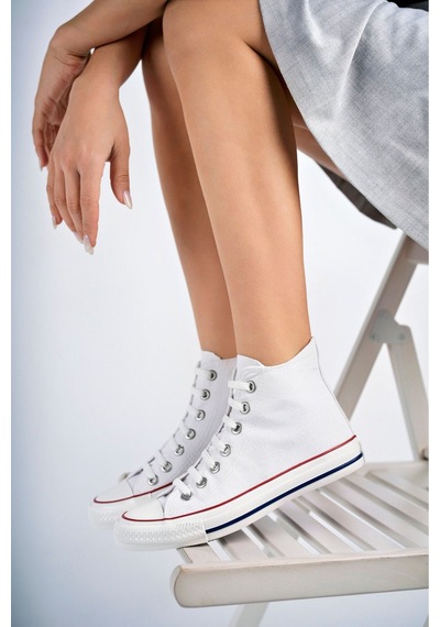 N Moda Unisex Keten Ayakkabı Spor Ayakkabı Günlük Sneakers Uzun Beyaz