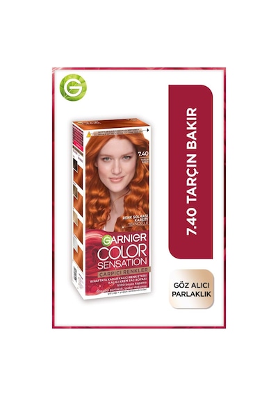 Garnier Çarpıcı Renkler 7.40 Tarçın Bakır Saç Boyası, Demikit 3600542626958-10619 7.40