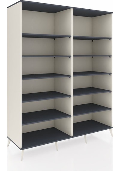 Kronos Gardrop 10 Raflı 176x59x221 Aytaşı-antrasit Beyaz Kronos Gardrop 10 Raflı 176x59x221 Aytaşı-antrasit Beyaz