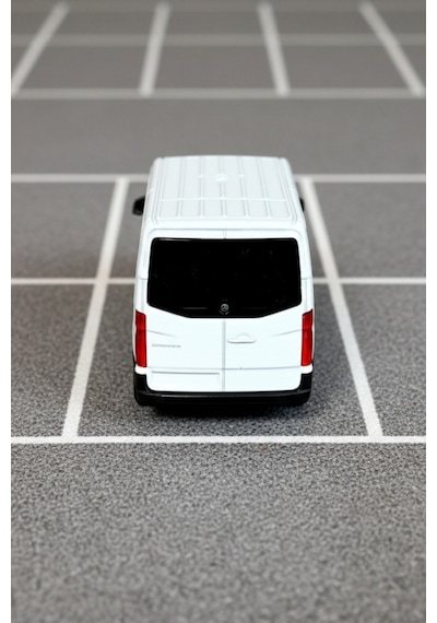 Craftivio Beyaz 1:43 Ölçek Die Cast Kapıları Açılır Lisanslı Mercedes Sprinter Oyuncak Metal Model Araba Çok Renkli